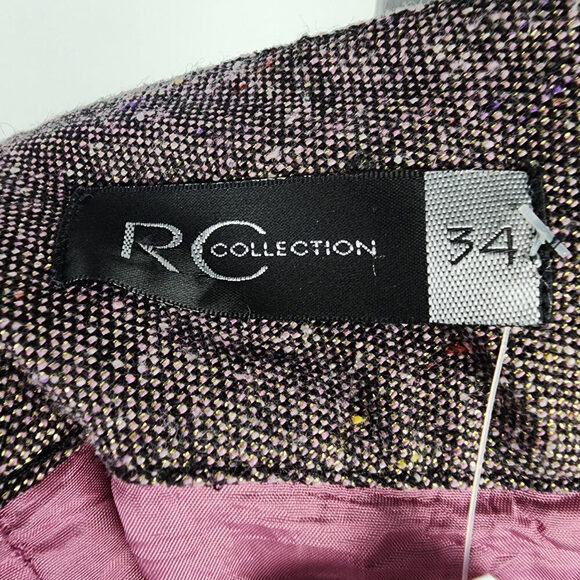 Vintage R Collection Purple Metallic Wide Leg Dress Pants Size 4 - Picture 7 of 9